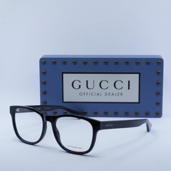 Gucci GG1344O 005 Square Eyeglasses 56mm - Shiny Black